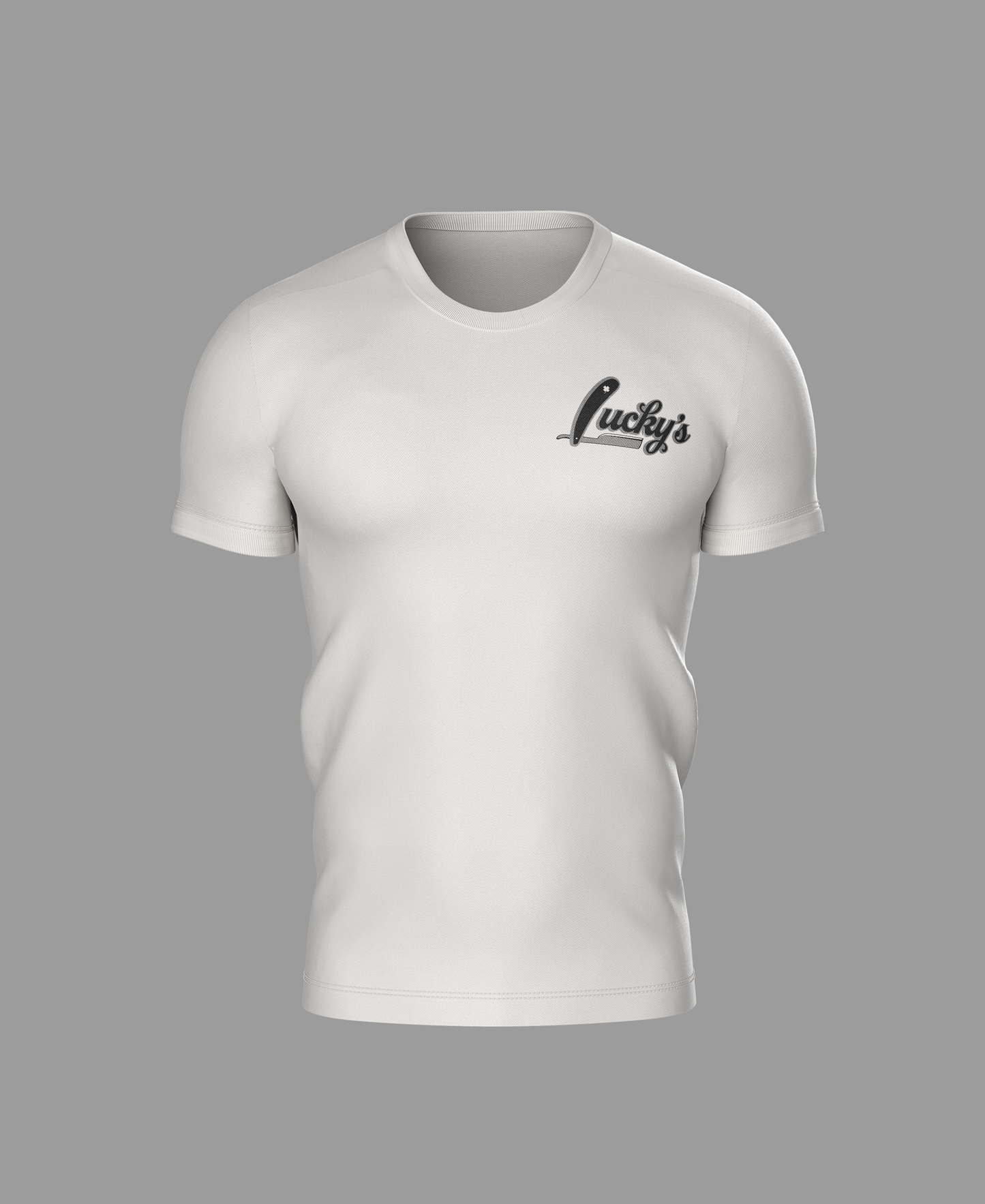 Lucky's Classic Logo Tee | Black & Silver