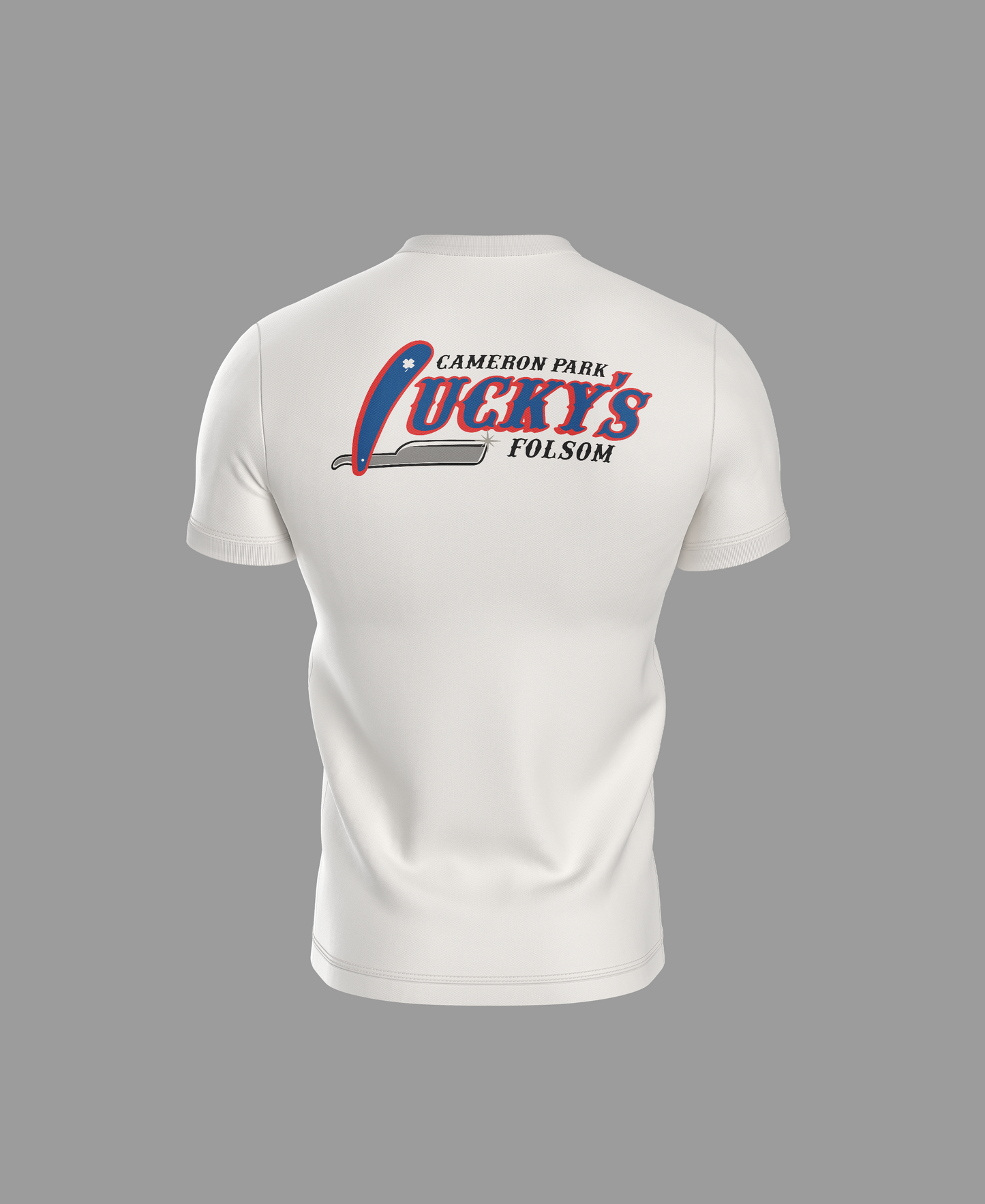 Lucky's Classic Logo Tee | Red & Blue