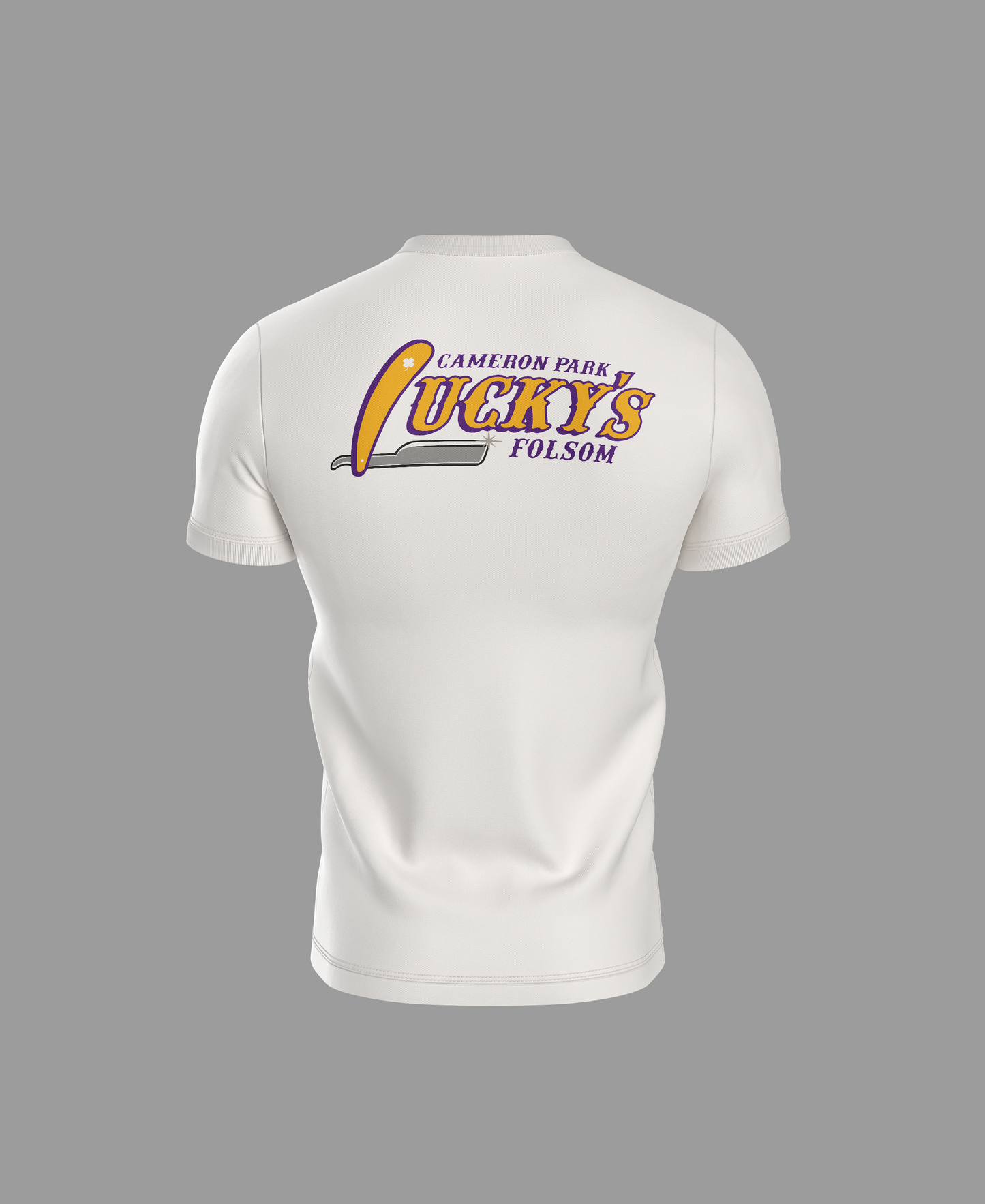 Lucky's Classic Logo Tee | Yellow & Purple