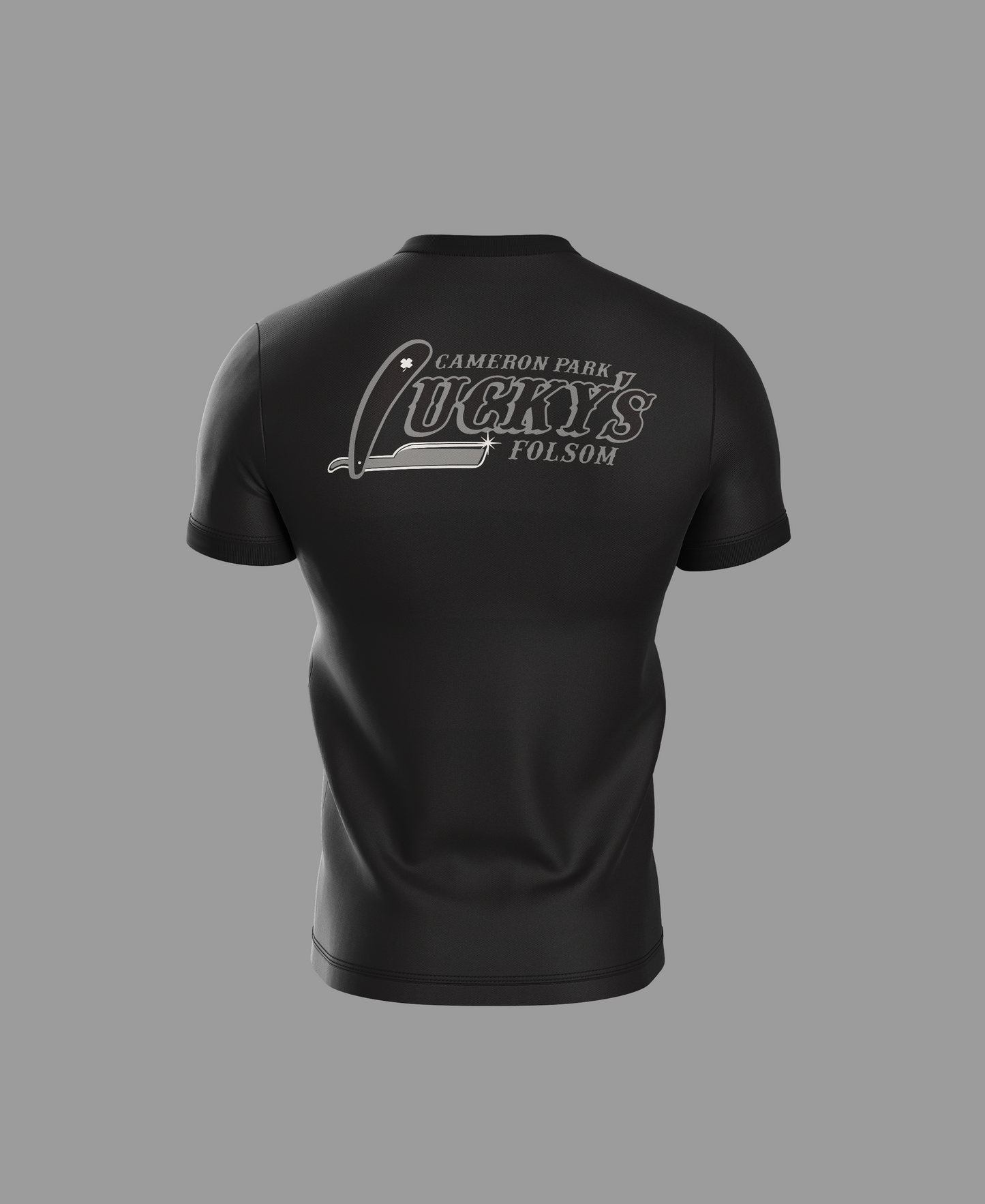 Lucky's Classic Logo Tee | Black & Silver