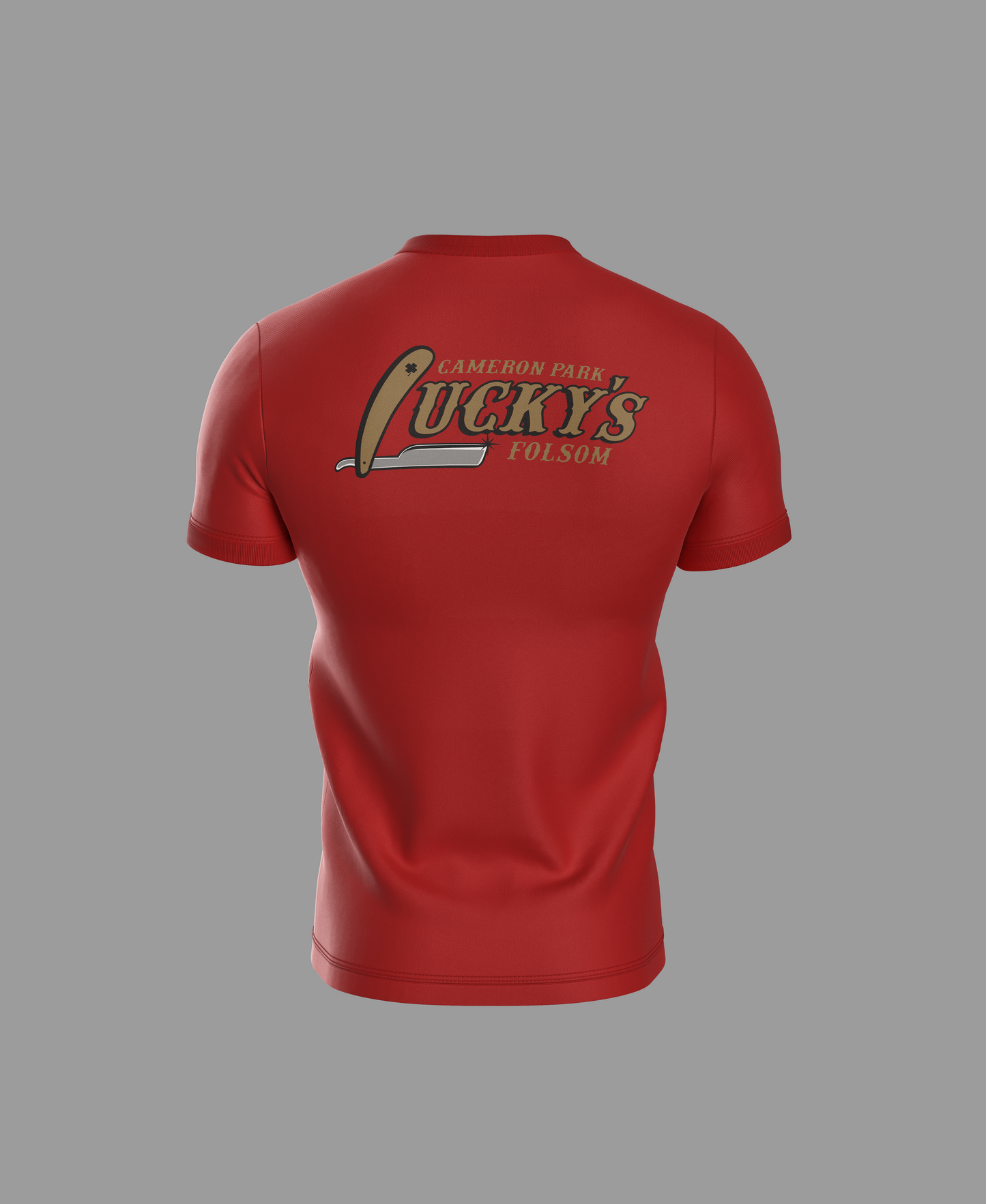 Lucky's Classic Logo Tee | Crimson & Gold