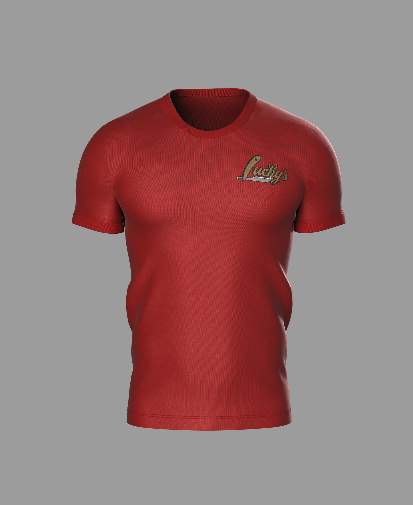 Lucky's Classic Logo Tee | Crimson & Gold
