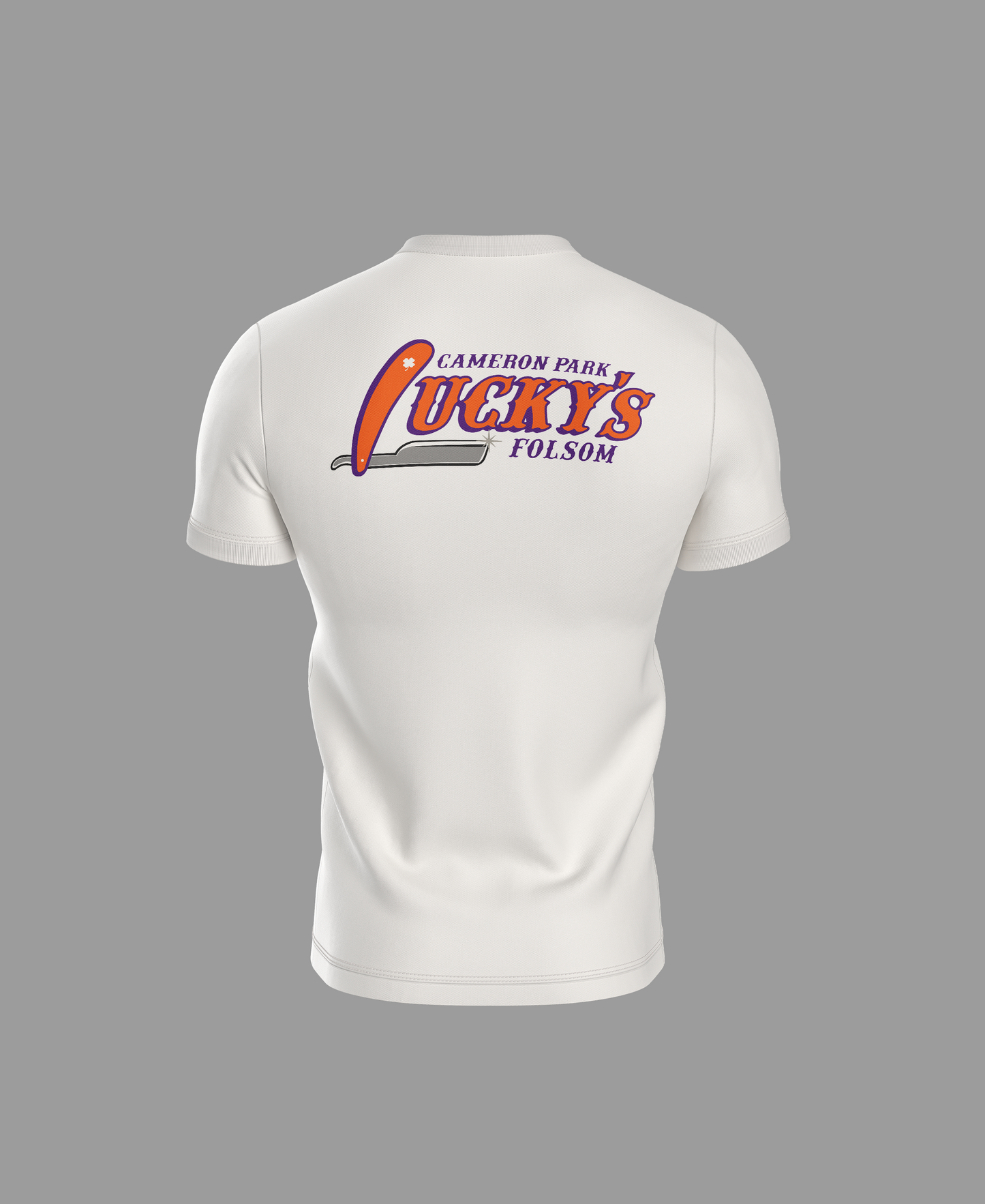 Lucky's Classic Logo Tee | Purple & Orange