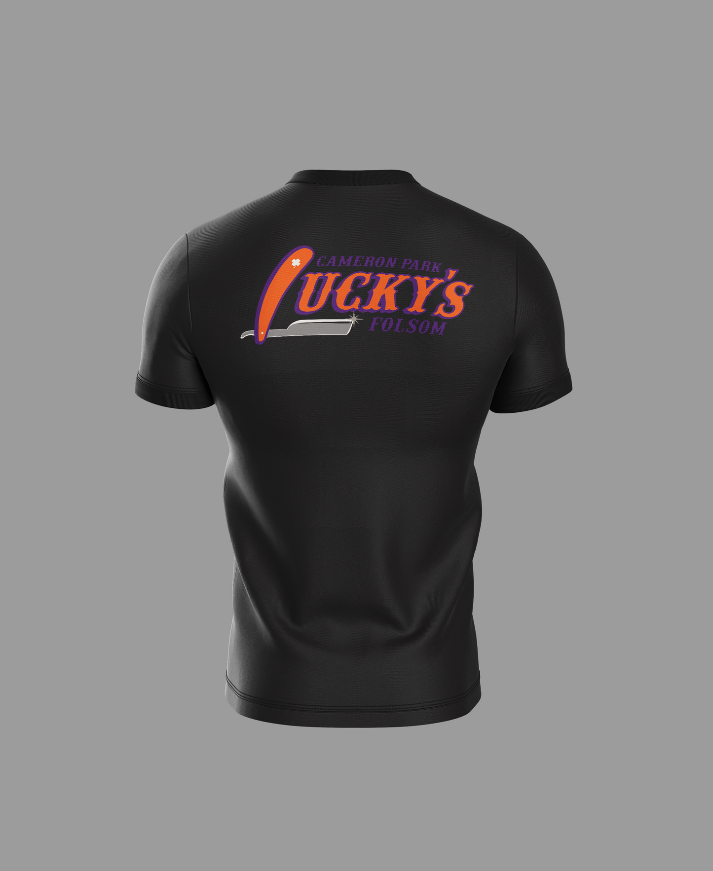 Lucky's Classic Logo Tee | Purple & Orange