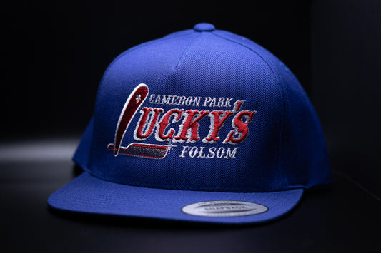 Lucky's Classic Logo Hat | Red on Royal
