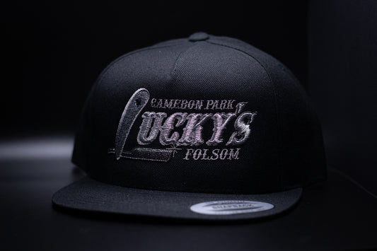 Lucky's Classic Logo Hat | Silver on Black
