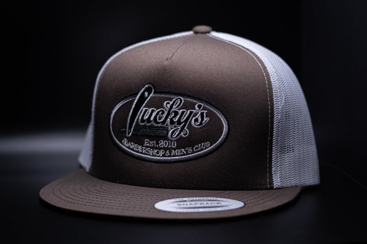 Lucky's Classic Logo Hat | Brown & White